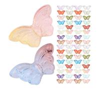 Alipis Perles en Verre Filé 8X15Mm Dégradé Multicolore 100 Pcs Breloques pour Bracelets et Colliers Pendentifs Papillonnés Artisanaux pour Création Bijoux DIY Charms pour Bijoux de