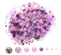 Alipis Perles pour Ongles 60 G Abs Demi-perles Strass Violet Ab Tailles Mixtes Décoration Nail Art Mariage Demoiselle D'honneur Loisirs Créatifs