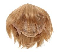 Alipis Perruque Courte Synthétique Dorée Homme Cheveux Volumineux et Doux Pièce Coiffante Confortable pour Cosplay Fête Halloween et Déguisement