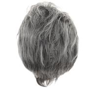 Alipis Perruque Synthétique Courte Grise Volumineuse pour Femmes Résistante Chaleur Style Cosplay Confortable et Ajustable pour Fêtes et Déguisements