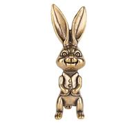 Alipis Petit Lapin en Laiton : Sculpture Vintage en Laiton - Figurine Miniature pour décoration de Maison ou de Bureau - Ornement en métal Massif