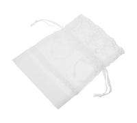 Alipis Petit Paquet à Cordon Blanc en Polyester Léger et Résistant pour Rangement Bijoux, pour Présents de Mariage et Petites Décorations Festives