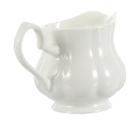 Alipis Pichet à Lait Céramique Blanche Pure Verseur avec Poignée Service pour Sauce et Café et Résistant pour Cuisine et Table
