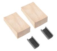 Alipis Pièces de Fixation pour Tête de Houe en Fer et Bouchons en Bois, Kit de Réparation Robuste, Stabilisateurs pour Manche D'outil de Jardinage, 2 Jeux, Usage Agricole et Jardinier