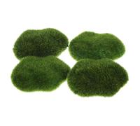 Alipis Pierres de Mousse Artificielle Décorations Succulentes et Créer des Micro-paysages Uniques 4 Pièces Vertes en Plastique, Résistantes Décoloration Faciles à Installer