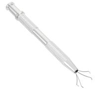 Alipis Pince à 4 Griffes pour Pierres Précieuses en Acier Inoxydable Argenté, Outil de Nail Art Compact et Portable Design Facile à Presser pour Accessoires Ongle