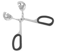 Alipis Pince à Boulettes de Viande en Acier Inoxydable Poignée Antidérapante Noire Petite Taille Outil Cuisine pour Former Boulettes de Riz et Viande Cuillère à Façonner Hygiénique et