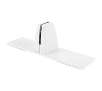 Alipis Pince de Fixation pour Écran de Bureau en Alliage D’Aluminium Blanc, Clip Auto-adhésif pour Cloison Verticale 4-20 Mm, Support Robuste et Résistant aux Rayures, pour Aménagement