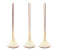 Alipis Pinceaux de Maquillage Pinceaux Éventail et Ensemble de 3 en Nylon et Bois Application Précise Mise en Valeur Quotidienne pour Visage Quotidien Usage Professionnel