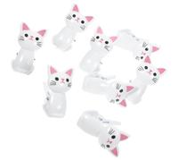 Alipis Pinces de Fermeture Réutilisables de Chat 6 Pièces en Plastique Robuste pour Fermeture Hermétique des Sachets Alimentaires Accessoires Multifonctions Cuisine et Bureau