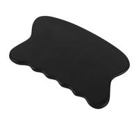 Alipis Planche à Gratter Gua Sha en Corne de Bœuf Noire, Outil de Massage Ergonomique de Poisson pour Soulager Tensions Musculaires Spa Bureau
