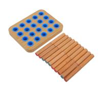 Alipis Planche en Bois avec 20 Chevilles pour Exercice de Rééducation des Doigts, Améliore la Coordination Main-œil, Facile à Utiliser, pour Usage à Domicile Centre