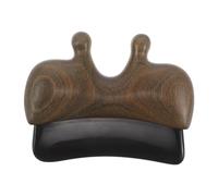 Alipis Planche Gua Sha en Bois de Santal Naturel Vert, Outil de Massage Facial et Corporel pour Relaxation Musculaire, Soin des Yeux et Remodelage du Visage, Accessoire Spa Portable