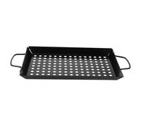Alipis Plaque de Gril Portable Rectangulaire Inoxydable Plaque de Cuisson Extérieure Légère à Larges Trous pour Légumes et Poissons Outil de Barbecue Pratique pour Jardin et Camping