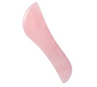 Alipis Plaque de Massage Facial en Quartz Rose Naturelle de S Outil de Gua Sha Compact Bords Lisses Planche de Massage Visage pour Soin Spa Accessoire Beauté Portable