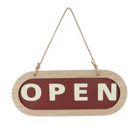 Alipis Plaque de Porte Bois Double Face Décorative Panneau Suspendu Ouvert Fermé Signalétique Pratique pour Boutique et et Fonctionnel
