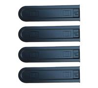Alipis Plaque de Protection pour Tronçonneuse en Plastique PE Noir, Lot de 4 Pièces, Fourreau Robuste Bruit et Sécurité Complète pour Entretien de Jardin et Abattage