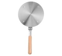 Alipis Plaque Diffuseur De Chaleur Adaptateur Induction Inox Plaque De Mijotage Avec Manche Bois Pour Plaque De Cuisson Verre Et Électrique 20Cm