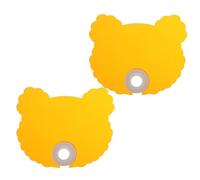 Alipis Plaques de Protection pour Ongles en Gel D'ours Orange, 2 Pièces en Plastique et Silicone, Supportant la Polymérisation Uv, pour Table de Salon