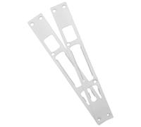 Alipis Plaques de Verrouillage de Porte en Inox 1,2 Mm Kit de Renforcement Cadre de Porte 2 Pièces Plaque de Recouvrement Limiteur de Sécurité Résistant Réutilisable