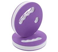 Alipis Plaquettes de Natation en Mousse EVA Légères Paire de Disques Résistants à l'eau Violets et Blancs Poignée Ergonomique Équipement de Fitness pour Piscine pour Aquagym et