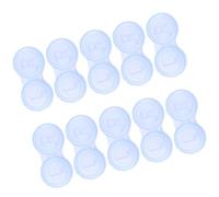 Alipis Plastique Étuis à Lentilles Bleu Double Cadre 10 Pièces | Rangement Compact à Domicile, Trempage Nocturne, Repérage L et R, Lot de Dix pour Limiter les Confusions