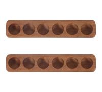 Alipis Plateau à Œufs Design Rustique et Moderne 2 Pièces pour Réfrigérateur en Bois Marron 6 Emplacements, Facile à Nettoyer, Gain de Place pour Table ou Vacances