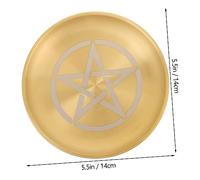 Alipis Plateau Pentagramme Doré pour Bougies Rituelles et Bijoux Plateau Acier Inoxydable Support Décoratif Multifonction pour Cérémonie et Rangement