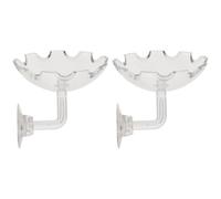 Alipis Plateau Repas pour Crevettes en Acrylique Transparent avec Ventouse, Mangeoire Décorative 2 Pièces pour Aquarium, Maintien Stable Nourriture et Propreté Assurée