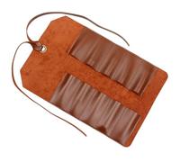 Alipis Pochette à Outils en Cuir Marron Organiseur Enroulable pour Tournevis et Clés Paquet de Rangement Compact pour Petits et Moyens Outils Léger et Portable Bricolage et