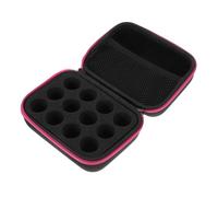 Alipis Pochette de Rangement Étanche pour Huiles Essentielles Paquet de Transport Portable en Tissu Oxford Rose Mallette Multifonction Compartiments Flexibles pour Flacons Protection