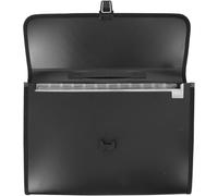 Alipis Pochette Extensible A4 pour Documents Poignée Organiseur de Dossiers Papier Imperméable Porte-Documents Accordéon Multi-Compartiments Grand Volume Noir pour Bureau et Étude