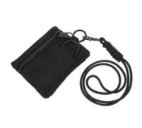 Alipis Pochette Portefeuille Multifonction Noire en Tissu Oxford et Nylon, Protège Petites Affaires avec Accès Facile, pour Camping et Voyage