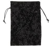 Alipis Pochette Rangement Portable en Velours Perlé Noir pour Cartes de Tarot et Facile à Transporter, Design Délicat et Élégant pour Stockage Pratique et Bijoux