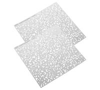 Alipis Pochoirs de Peinture en Acier Inoxydable Argentés 2pcs pour Projets Diy, Application Précise et Détaillée, Outils de Peinture Spray pour Modélisme et Camouflage