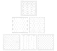 Alipis Pochoirs Muraux Géométriques Pet 6 Pièces pour Décoration Murale, Modèles de Peinture Réutilisables pour Pulvérisation, Accessoires Peinture DIY pour Art Mural Personnalisé