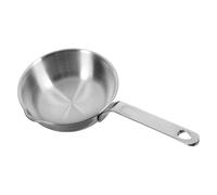 Alipis Poêle en Acier Inoxydable à Fond Plat, Antiadhésive, Poignée | Mini Format pour Œufs, Lait, Fromage et Sauces, Chauffe Rapide, Bec Verseur Double, Argenté