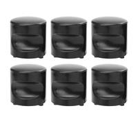 Alipis Poignée Cylindrique Noire Facile à Installer, Lot de 6 Pièces pour Porte Coulissante en Plastique pour Cloison de Toilettes Publiques