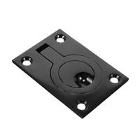 Alipis Poignée de Levage Encastrée Carrée Grosse Taille 65X44 MM en Acier Inoxydable 304 Noir Poignée de Traction pour Trappe de Bateau Quincaillerie Marine Résistante pour Pont de