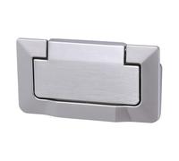 Alipis Poignée de Porte Encastrée Carrée en Métal Robuste, Poignée Plate pour Tiroirs et Armoires, Finition Lisse sans Bavures, Adaptée pour Placards, Penderies et Meubles, Installation