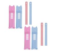 Alipis Poignée de Siège de Toilette Anti-contact 4 Pièces Bleu et Rose, Accessoire Lève-couvercle Wc Hygiénique, Installation sans Colle, Usage Familial et Personnes Âgées, Accessoire