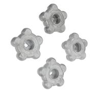 Alipis Poignées Étanchéité Fiable 4pcs de Vannes en Aluminium Argenté et Résistance à L'usure pour Outillage Plomberie Usage Industriel