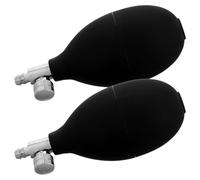 Alipis Pompe à Bulbe Manuelle en Pvc Noir 2pcs avec Valve de Décharge D'air Ergonomique pour Tensiomètre à Domicile et Usage