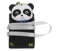 Alipis Porte-Badges en PVC Souple Étanche Lanière Tour de Cou, Étui Porte-Cartes Multi-Cartes Transparent Motif Panda Mignon, Protection Anti-Éclaboussures pour Étudiants et Personnel