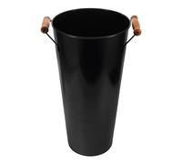 Alipis Porte-bûches d'intérieur - Seau en métal avec poignée - Panier à bois pour cheminée - Récipient à charbon pour camping et feu