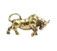 Alipis Porte-clés Bœuf en Laiton Vintage, Ornement Pendentif Taureau Rétro, Unisexe, Couleur Dorée, Taille, à Suspendre Artisanale pour Création Bijoux et Présents Fête des Mères