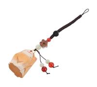 Alipis porte-clés de voiture chat orange charme de chat porte-clés chat joli décor de chat chat pour voiture statues de renard en bois