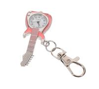Alipis Porte-clés Montre de Poche de Guitare Vintage à Quartz Précis et Résistant pour Amateurs de Musique Unisexe, Saint-valentin