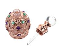 Alipis Porte-Parfum incrusté de Diamants 15ml, Flacon de Parfum Rechargeable en Verre, Flacon de Parfum Vintage, décoratif, pour Parfum, adapté aux Souvenirs Couleur Aléatoire