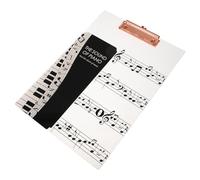 Alipis Porte-Partitions en Acrylique Épais Transparent Motifs de Notes de Musique Classeur de Musique Chorale Multipages Noir Support pour Partitions de Piano et Prise de Notes pour